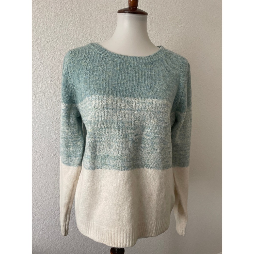 Cupcakes and Cashmere Colorblock Sweater Women M Fall Soft Girl Coastal Casual
